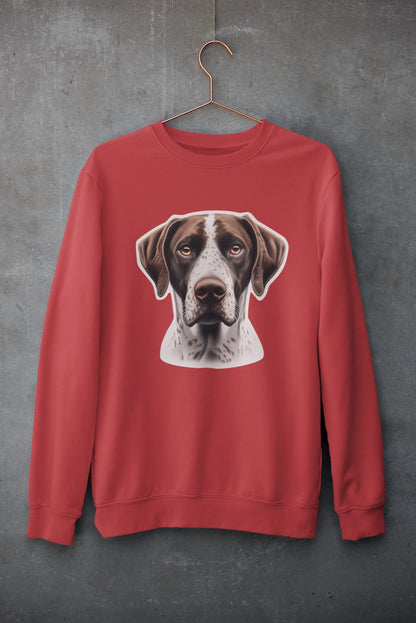 German Shorthaired Pointer Liver & White Crewneck Sweatshirt