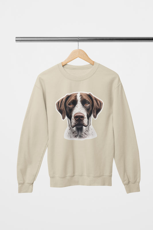 German Shorthaired Pointer Liver & White Crewneck Sweatshirt