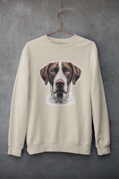 German Shorthaired Pointer Liver & White Crewneck Sweatshirt