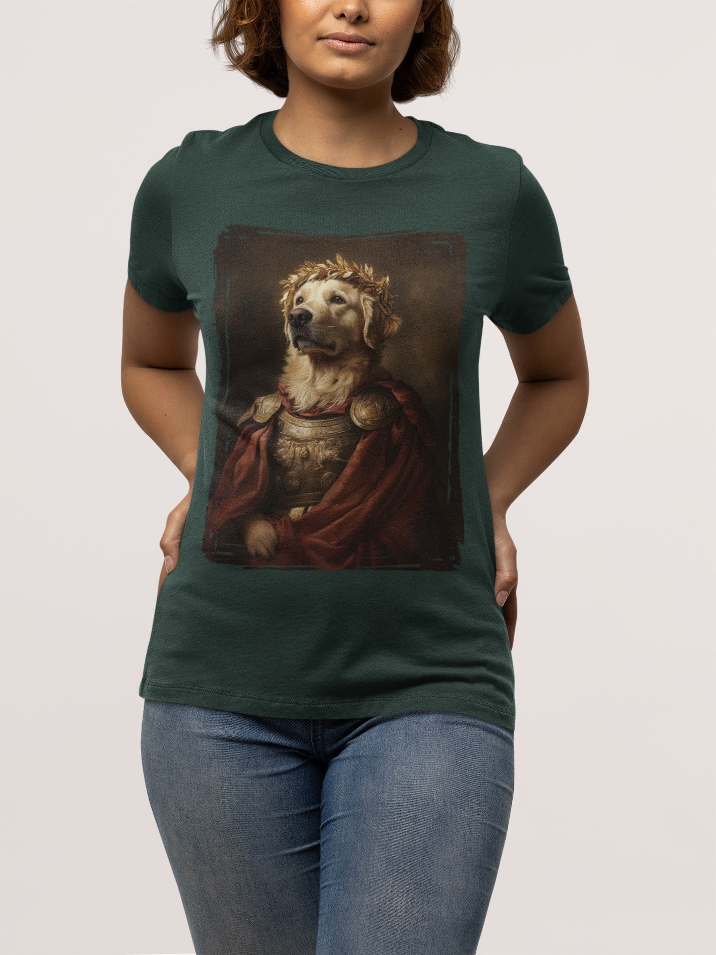 Golden Retriever Roman Emperor Graphic Tee