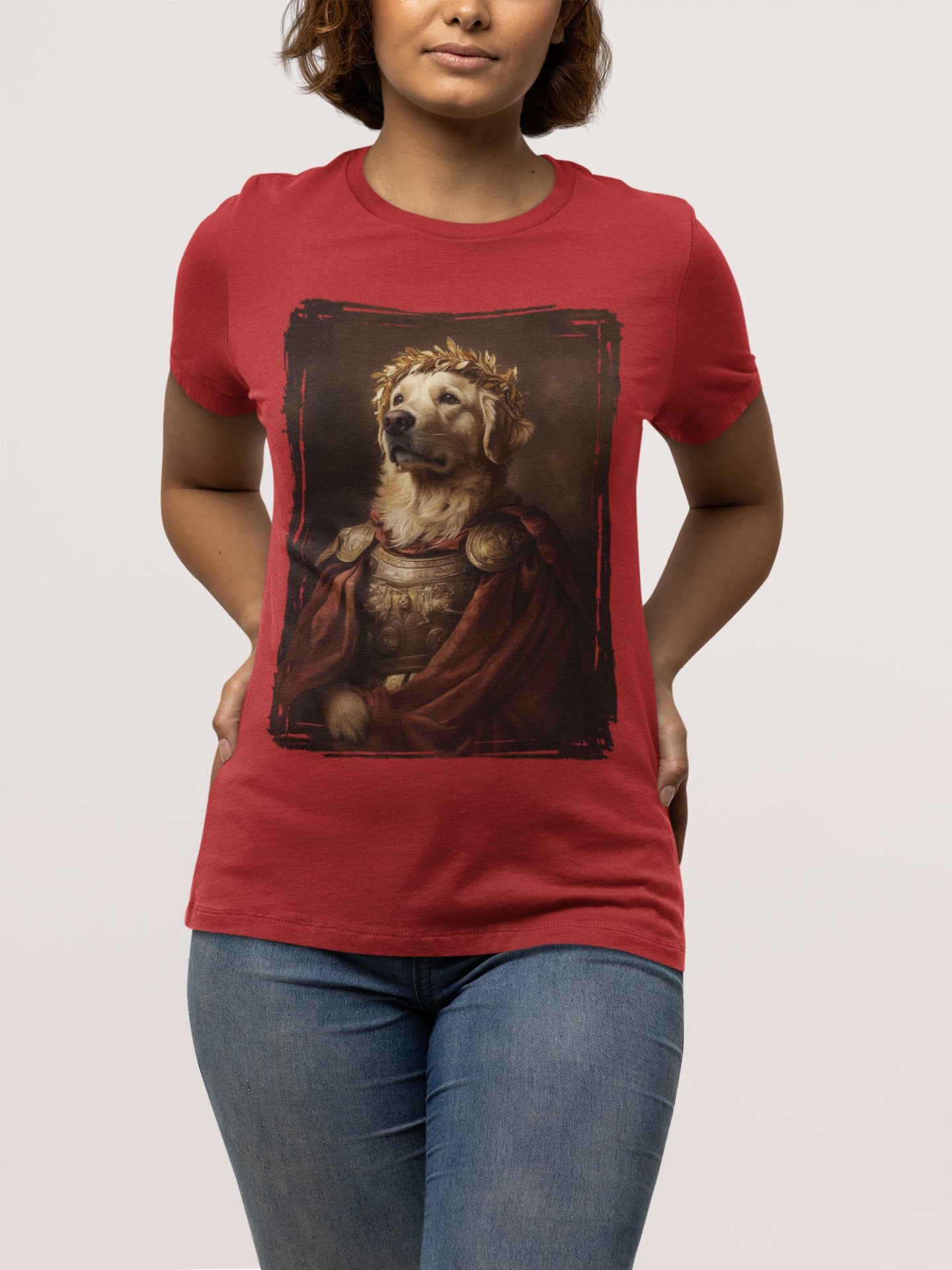 Golden Retriever Roman Emperor Graphic Tee