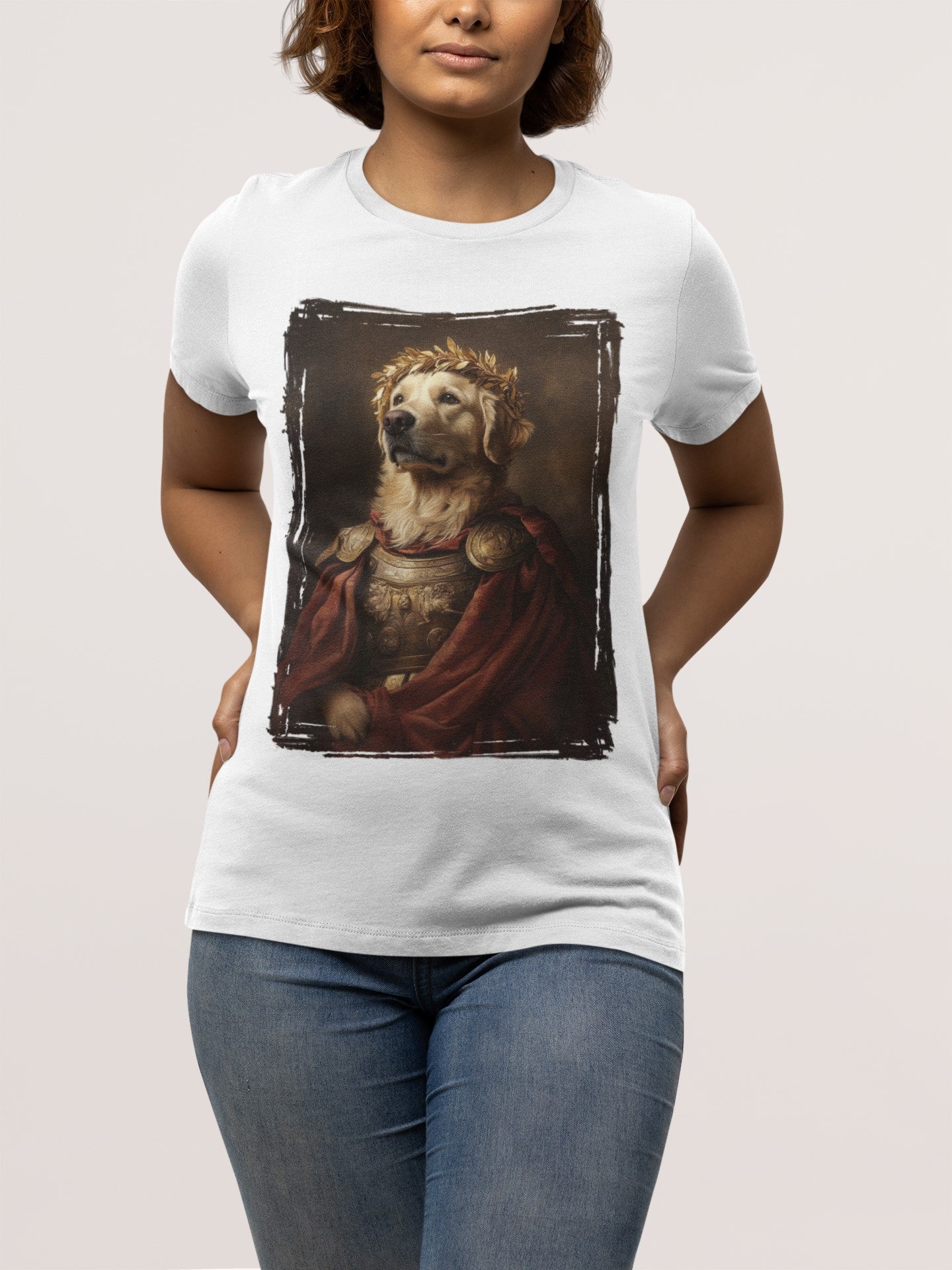 Golden Retriever Roman Emperor Graphic Tee