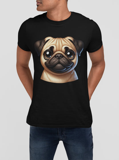 Pug Fawn Cartoon Graphic Tee