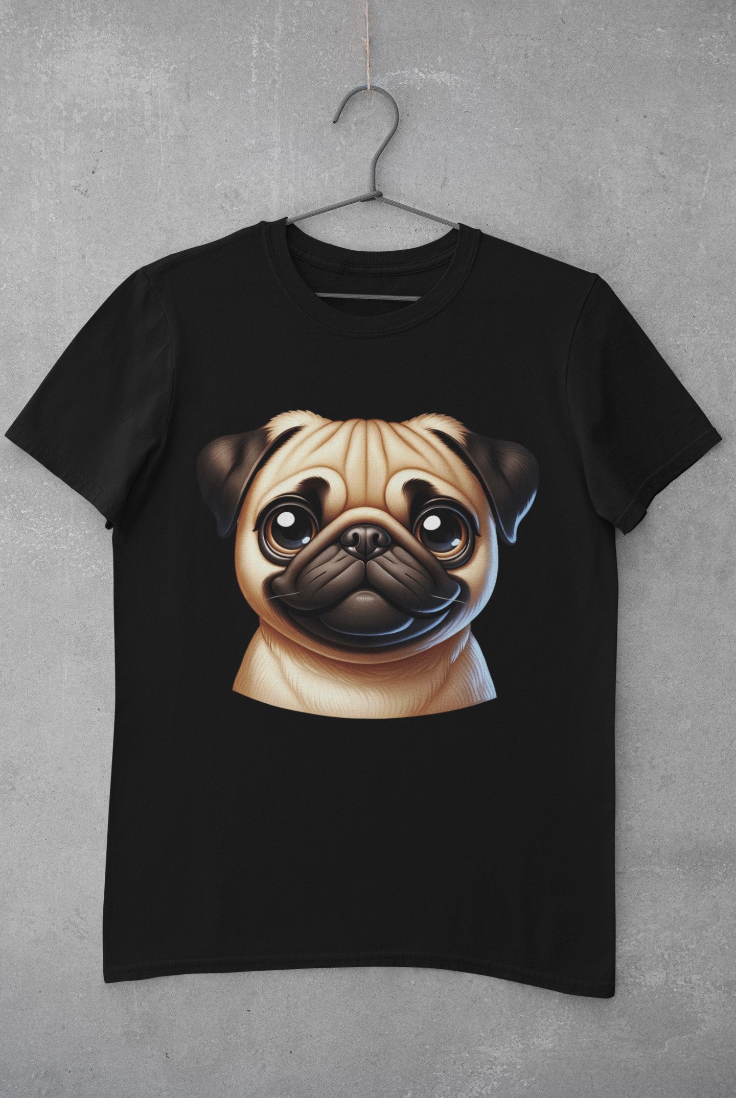 Pug Fawn Cartoon Graphic Tee