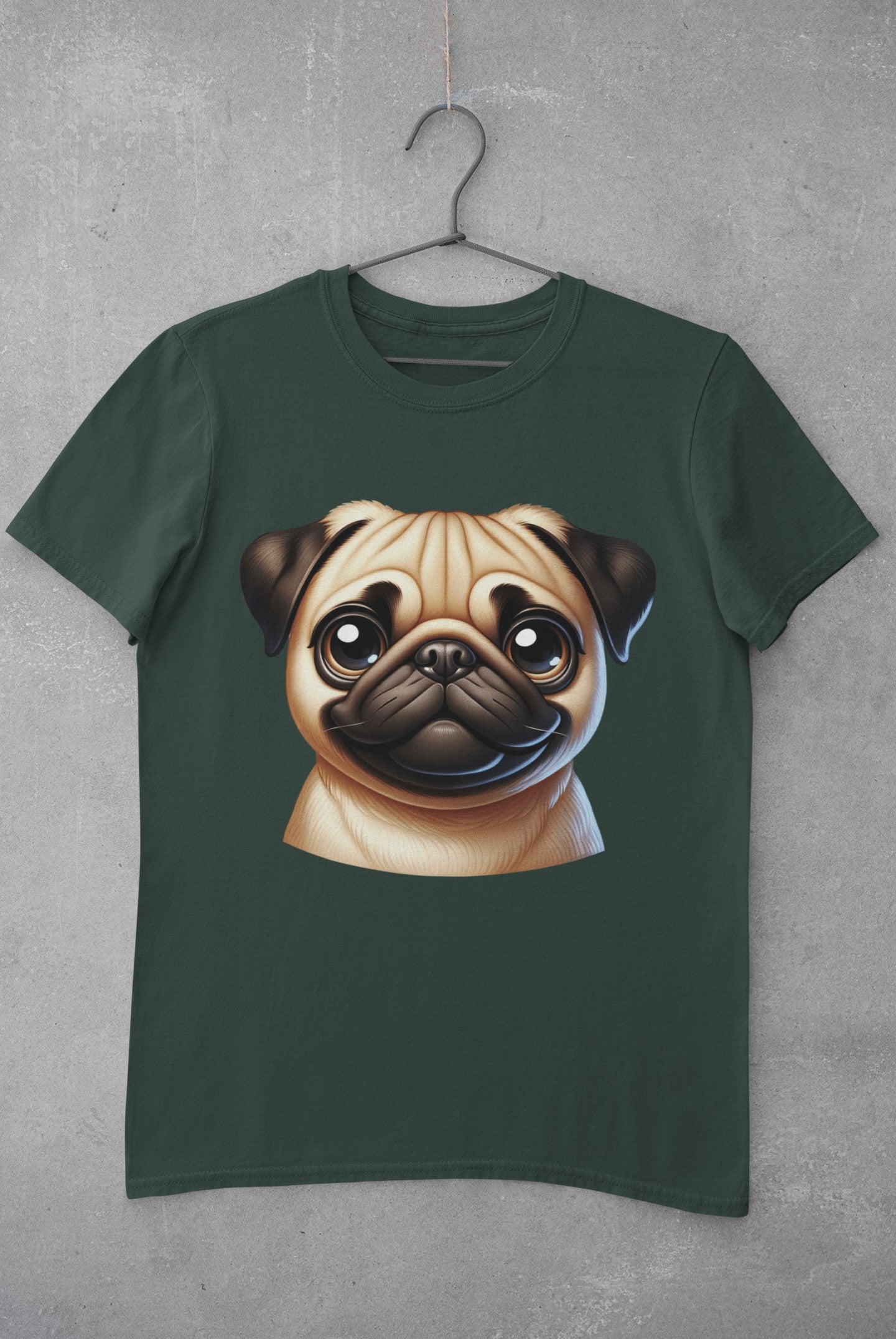 Pug Fawn Cartoon Graphic Tee