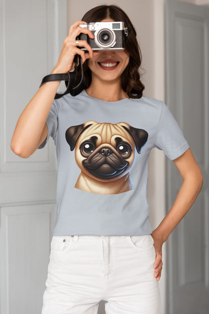 Pug Fawn Cartoon Graphic Tee