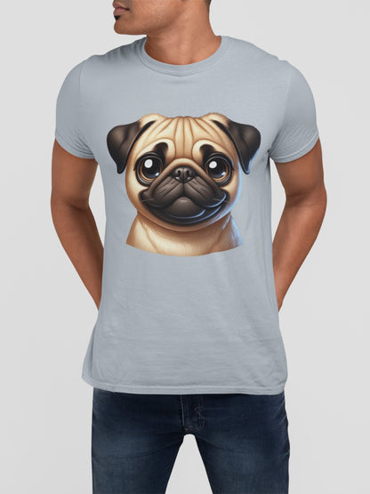 Pug Fawn Cartoon Graphic Tee