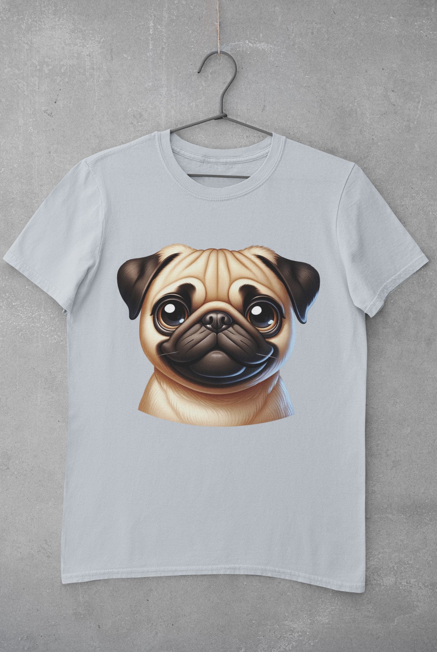 Pug Fawn Cartoon Graphic Tee
