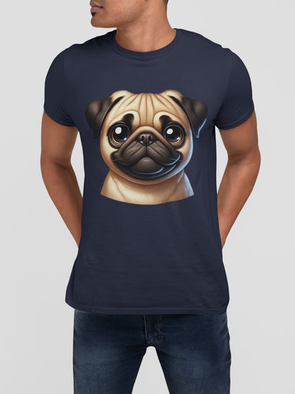 Pug Fawn Cartoon Graphic Tee