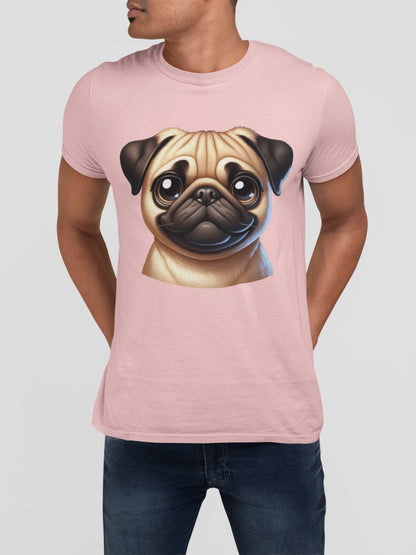 Pug Fawn Cartoon Graphic Tee