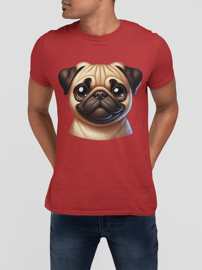 Pug Fawn Cartoon Graphic Tee