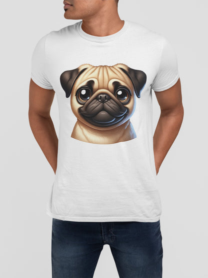 Pug Fawn Cartoon Graphic Tee