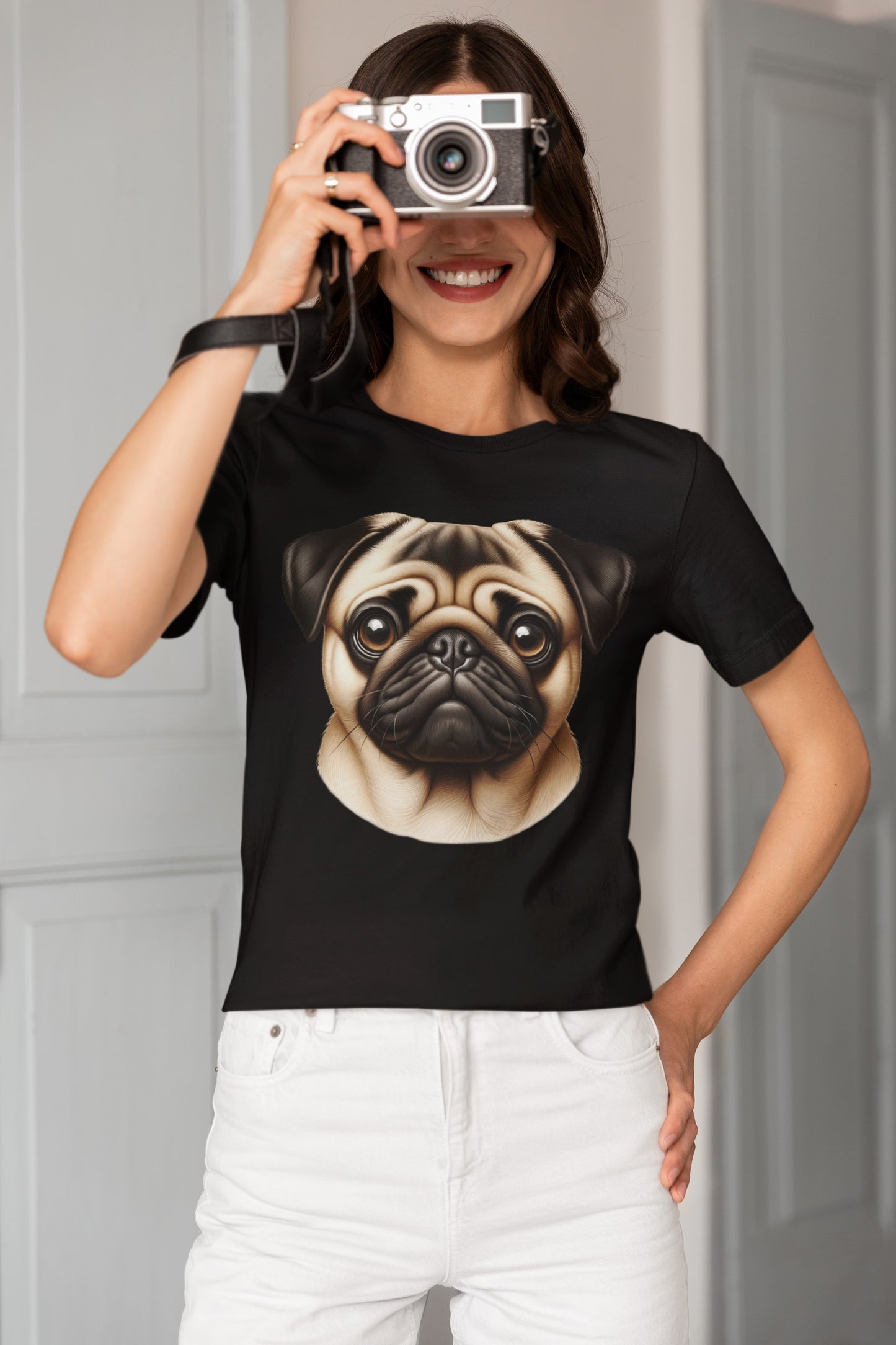 Pug Fawn Realistic Graphic Tee