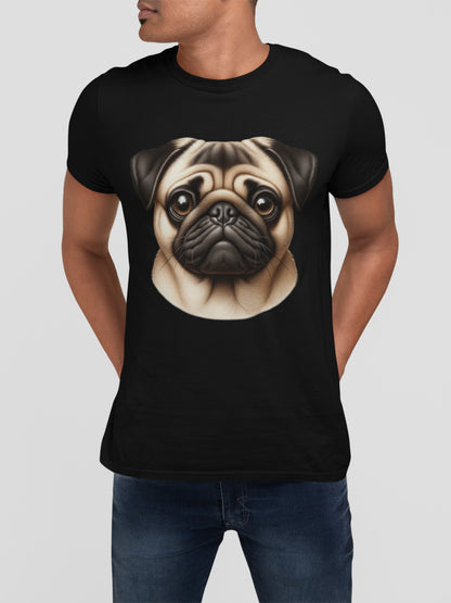 Pug Fawn Realistic Graphic Tee