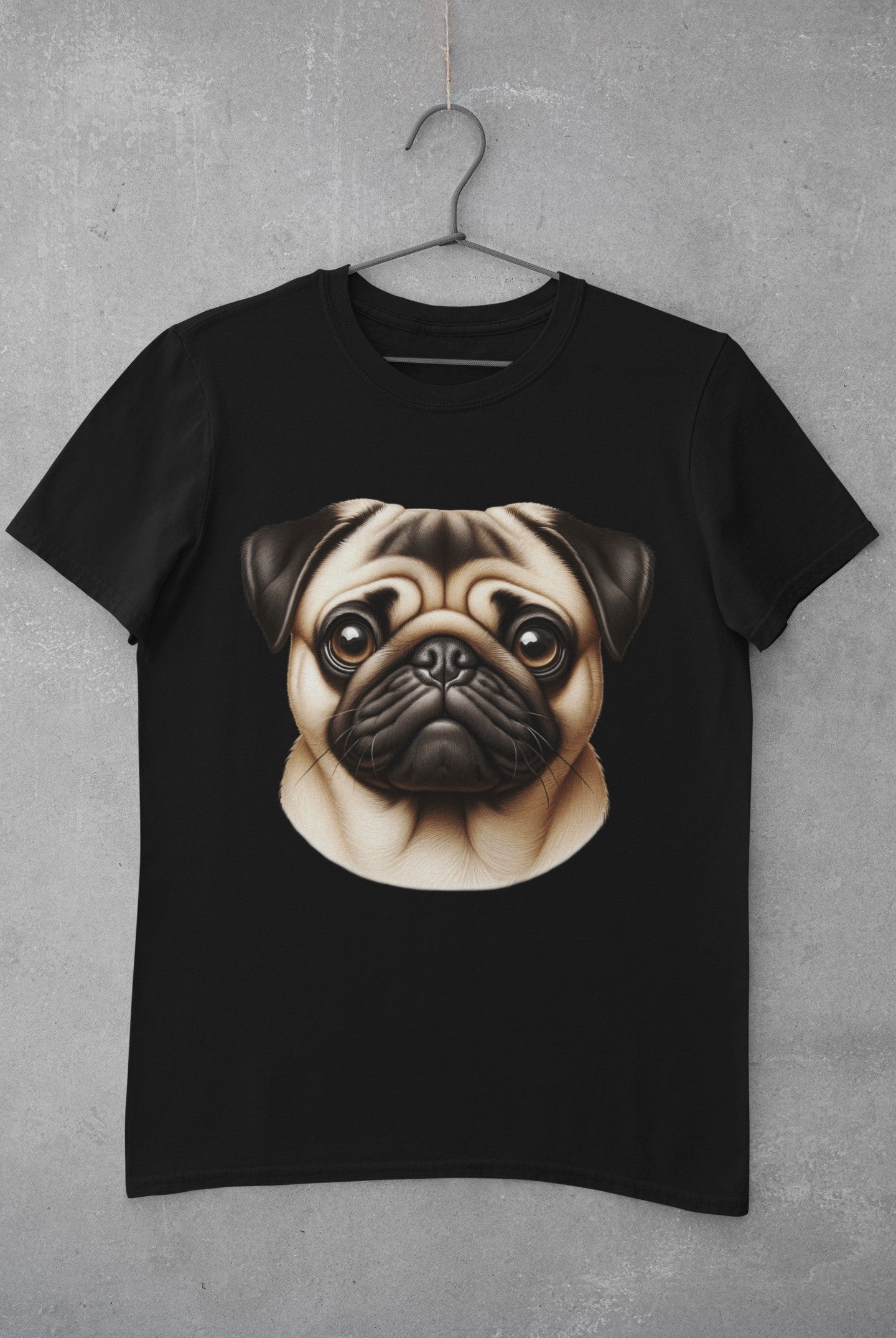 Pug Fawn Realistic Graphic Tee