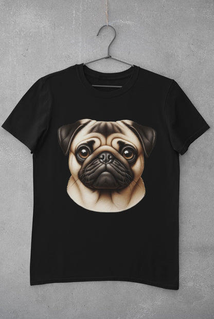 Pug Fawn Realistic Graphic Tee