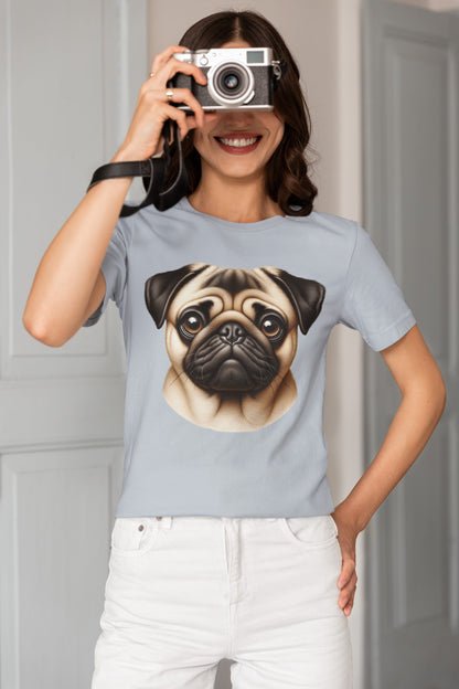 Pug Fawn Realistic Graphic Tee