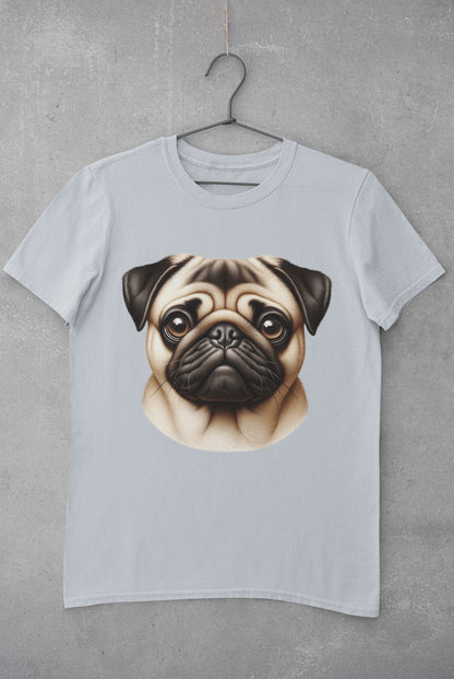 Pug Fawn Realistic Graphic Tee