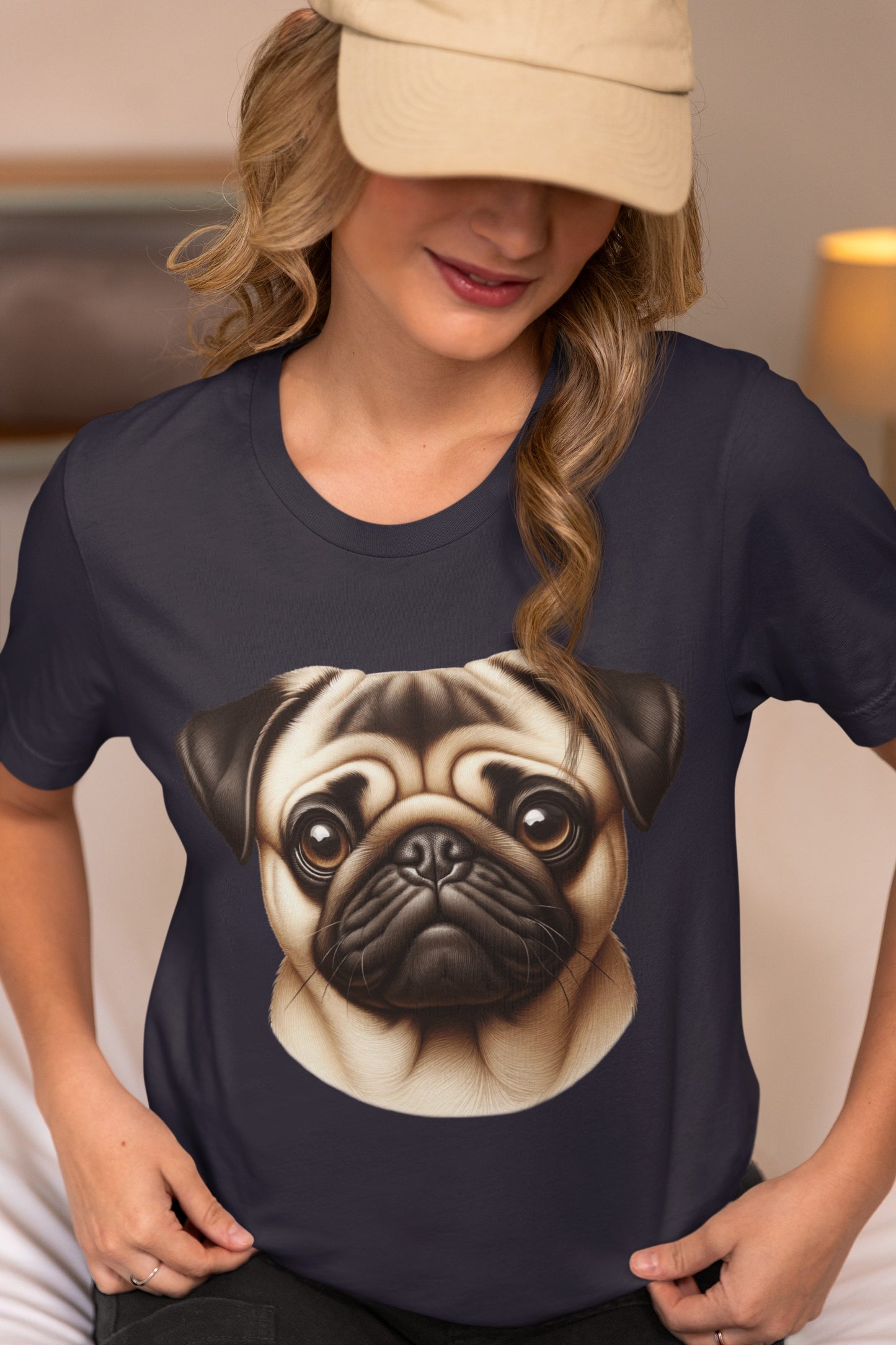 Pug Fawn Realistic Graphic Tee