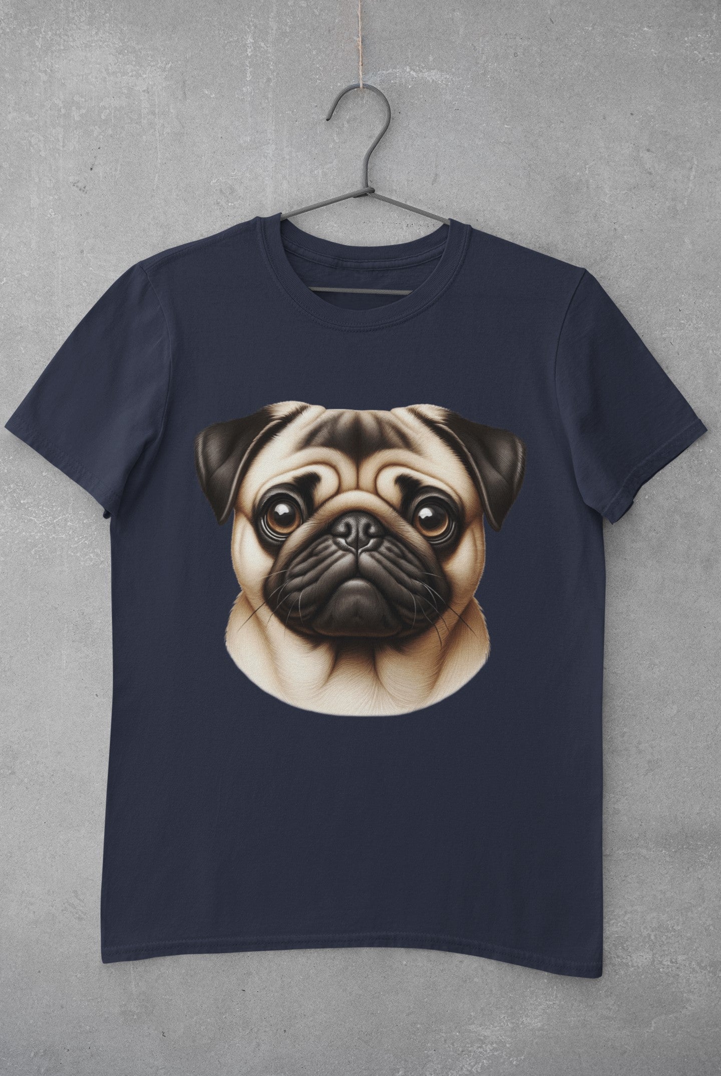 Pug Fawn Realistic Graphic Tee