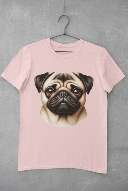 Pug Fawn Realistic Graphic Tee