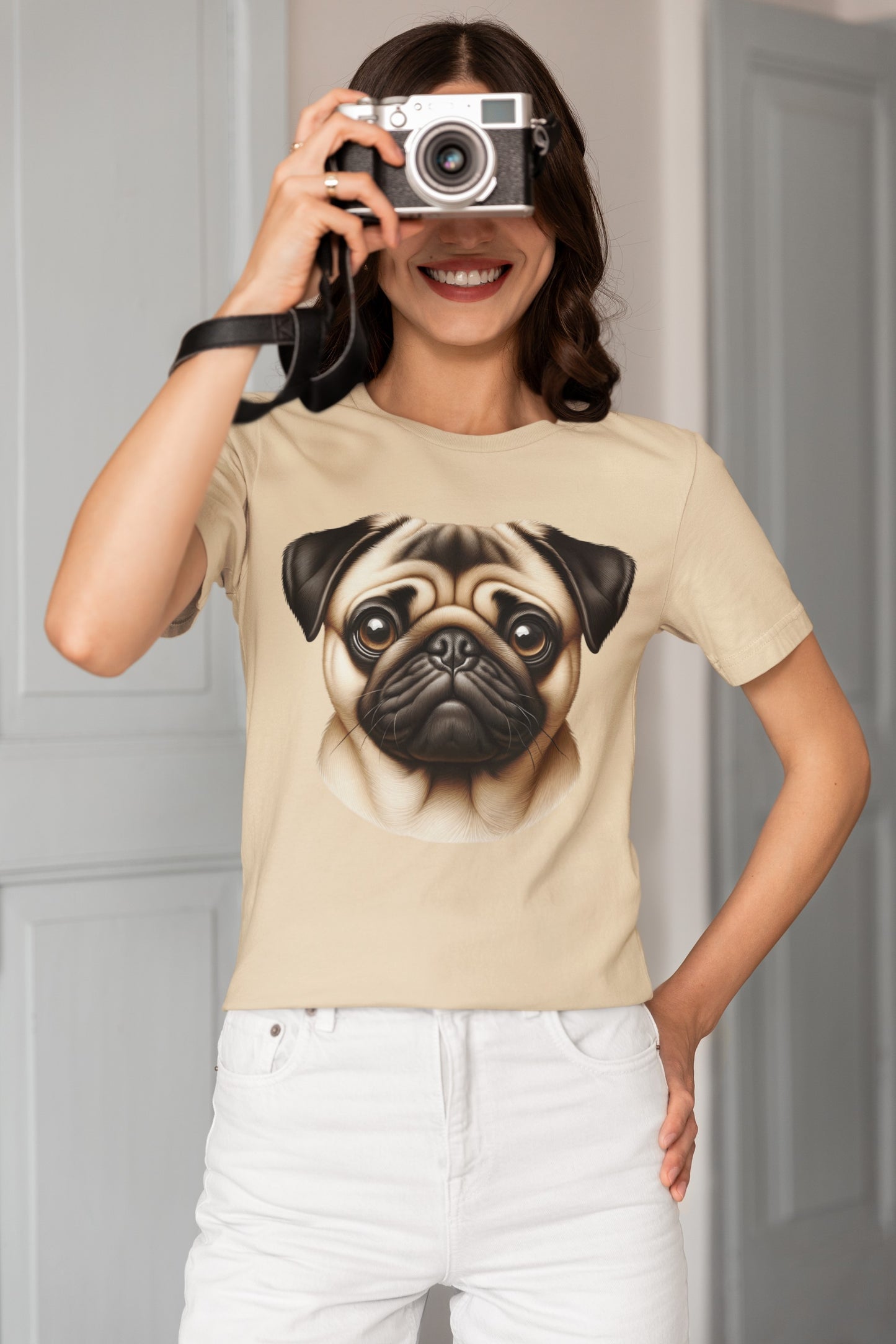 Pug Fawn Realistic Graphic Tee