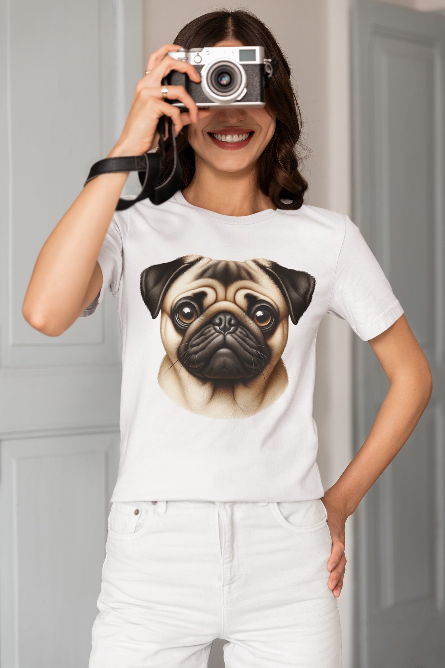 Pug Fawn Realistic Graphic Tee