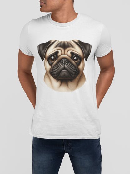 Pug Fawn Realistic Graphic Tee