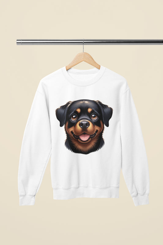 Rottweiler Cartoon Design Crewneck Sweatshirt