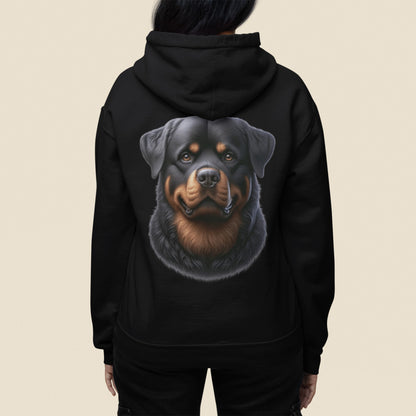 Rottweiler Realistic Back Print Hoodie