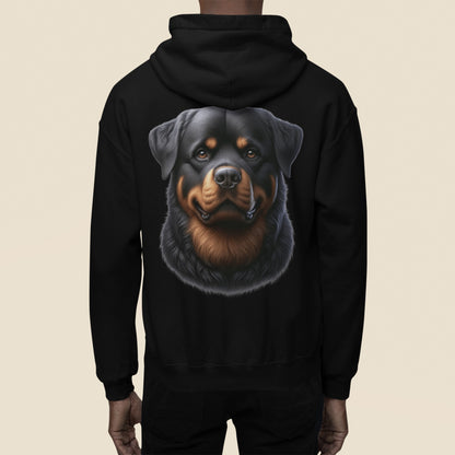 Rottweiler Realistic Back Print Hoodie