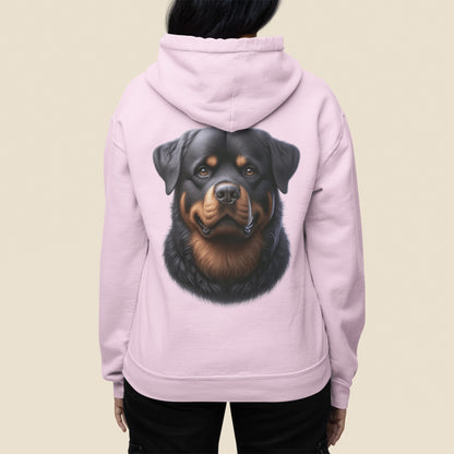 Rottweiler Realistic Back Print Hoodie