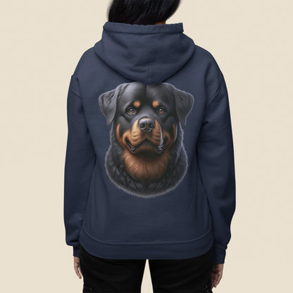 Rottweiler Realistic Back Print Hoodie