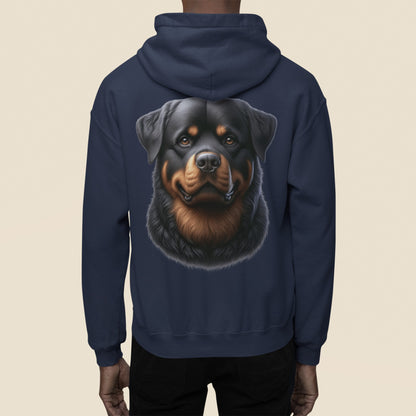 Rottweiler Realistic Back Print Hoodie