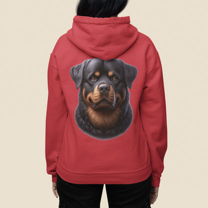 Rottweiler Realistic Back Print Hoodie