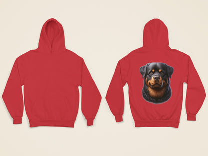 Rottweiler Realistic Back Print Hoodie