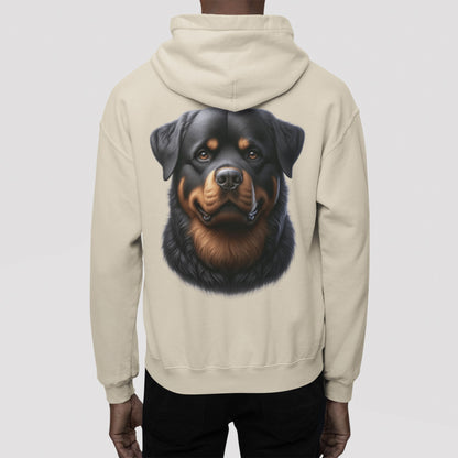 Rottweiler Realistic Back Print Hoodie