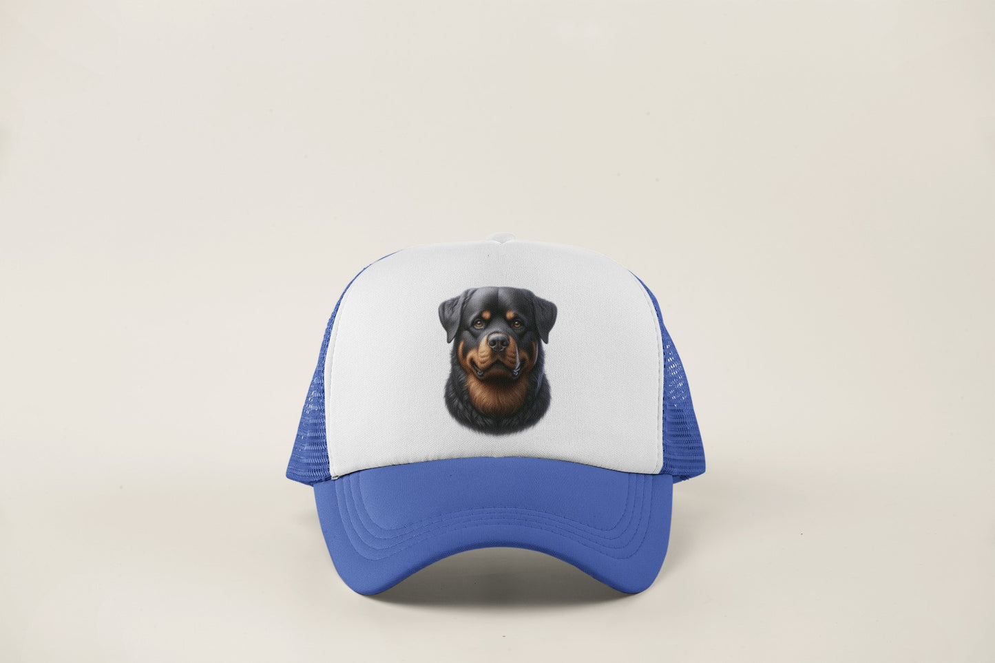 Rottweiler Realistic Portrait Trucker Caps